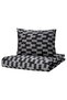 150 x 200 BLÅSKATA gray-black 150x200/50x60 cm children's bedding set Dobby Cotton Hypoallergenic 1 G
