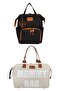 Mother Baby Care Backpack with Strap Attachment and Mommy Bag Shoulder Bag Set of 2 with Keychain Gift