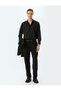 Long Sleeve Cotton Blended Half Italian Neckline Slim Fit Shirt - 2