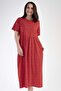 Women's Plus Size Short Sleeve Red Dress C2T1N0O303 - 2