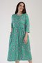 Women's Plus Size Capri Sleeve Green Dress C0T1N0O303 - 2