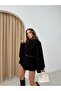 Women's Belt Detail Melton Poncho Jacket - 5