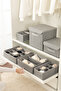 4-piece herringbone pattern gray children's room wardrobe drawer inner sock organizer honeycomb accordion organizer - 3