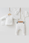 Pretty Girl Newborn Baby Girl 5 Piece Hospital Discharge Bodysuit Set