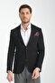 Takiro Men's Dark Brown Stretching Fabric Slim Fit Mono Collar Sports Blazer Jacket