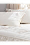 Perline King Size 100% Cotton Ruffle Duvet Cover Set - Ecru/Beige - 4