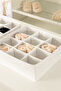 Set of 2 White Closet Drawer Underwear Belt Socks Shawl Organizer Box Accordion Organizer with Compartments - 2