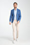 Nipoye Men's Blue Fully Lined Mono Collar Slim Fit Sports Blazer Jacket - 5