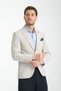 Galdino Men's Gray Self-Patterned Slim Fit Mono Collar Sports Blazer Jacket