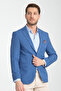 Nipoye Men's Blue Fully Lined Mono Collar Slim Fit Sports Blazer Jacket