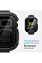 Tough Armor for Apple Watch Series 10 (46mm) Case with built in Screen Protector - Black - 4
