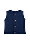 Snap Cotton Baby Kids Vest - Navy Blue - 3