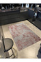 Pink Beige Themed Abstract Tree Patterned Creative Modern Decorative Carpet 3145 - 2
