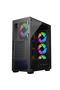 حافظة (S-200)STRIKER ARGB ATX، 4 مراوح مقاس 120 مم، لوحة زجاجية، دونجل من النوع C، USB 3.0/2.0، طاقة/إعادة تعيين - 4