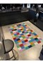 Mira 1164 Multicolored Patchwork Themed Decorative Woven Base Carpet - 2