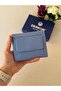 Genuine Leather Wallet with Small Loose Card Holder Misha Model Light Blue - 2
