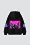 Jinx Arcane Printed Oversize Unisex Black Hoodie - 6