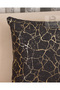 طقم غطاء وسادة مزخرف بنمط ورق الذهب من قماش سوهو مكون من 4 قطع - 42 × 42 سم - 3