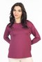 New Season Simple Pattern Round Neck Lycra Mother Combed Cotton Blouse 6484 - 2