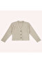 Girl's Beige-Melange Knitted Sweater Cardigan - 2