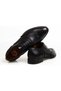 Black Color Lace-Up Genuine Leather Men's Shoes - 2