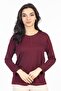 New Season Simple Pattern Round Neck Lycra Mother Combed Cotton Blouse 6484