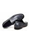 Dark Blue Color Laceless Genuine Leather Men's Shoes - 2