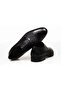 Black Color Lace-Up Genuine Leather Men's Shoes - 2