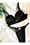 Star Model Padded Bra and Panty Set - Bralet Set - 3
