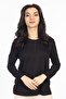 New Season Simple Pattern Round Neck Lycra Mother Combed Cotton Blouse 6484