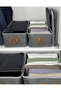4 Pieces 45X30X20 Large Steel Frame Cabinet Interior Shelf Organizer Foldable Clothing Organizer - 3