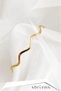 Stainless Steel Anti-Tarnish Zigzag Single Bracelet Gold