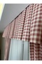 Kitchen Curtain Dense Pleated 1/3 Rose Dried Powder Gingham Colored Cornice Short Background Curtain Modern - 3