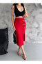 Camisole Red Color Camisole Fabric Slit Skirt Length 65 cm - 2