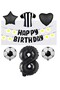 Age 8 Star Black and White Fan Foil and Eva Banner Set