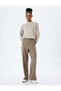 Viscose Blended Straight Wide Leg Fabric Trousers - 2