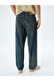 Regular Waist Cotton Loose Baggy Jean Pants - 4