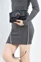 Women's Black Shoulder and Hand Bag with Chain Strap - 2