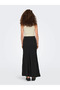 Onltess Long Skirt Knt Elastic Waist High Waist A-Line Slim Fit Knitted Knitwear Maxi Skirt - 2