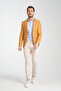 Alfredo Men's Yellow Mono Neck Linen Print Slim Fit Sports Blazer Jacket - 6