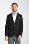 Baselna Men's Black Stretching Lycra Fabric Fully Lined Slim Fit Mono Collar Slim Fit Blazer Jacket - 3