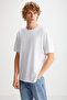 Alessandro Men's 4-Piece Organic Cotton Regular Thick Textured Crew Neck Pmb/ Grey/ Vzn/ Byz T-Shirt - 5