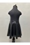 8 Pieces Faux Leather Black Girls' Skirt with Elastic Waist - 5