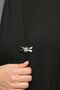 Large Size Mother Flowy High Quality Knitted Seasonal Women's Black Asymmetrical Cardigan - 8