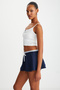 Joan women's Corded Fabric stretchy fabric embroidered front and bow crop white bustier - 2
