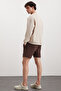 Men's Organic Cotton Soft Print Detailed Crew Neck Fleece Inside Mink Sweatshirt - 6