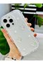 iPhone 16 Promax 3D Pearl Transparent Heart Design Silicone Case with Toy - 3