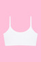 Girls' White Half Tank Top Non-Padded Training Bra Cotton Lycra 6 Pack - 2