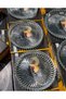 Santa 6-Piece Glass Plate, Snack Bowl, Dessert Plate, Presentation Bowl, 13 cm 6 Pieces