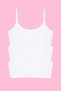 3 Pieces White Girls' Half Tank Top Non-Padded Cotton Teenage Girls Training Bra - 3